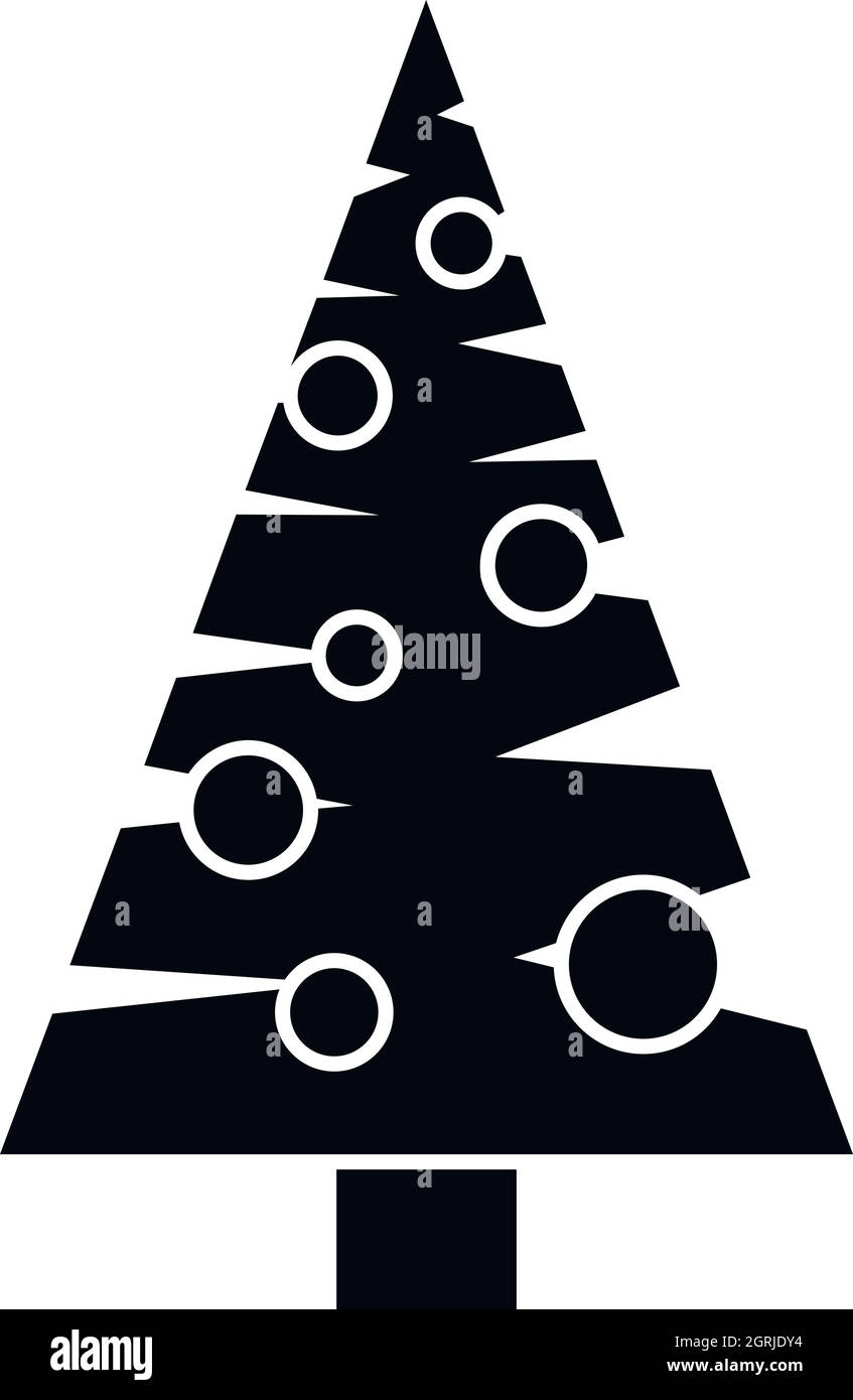 Weihnachtsbaum-Symbol, einfachen Stil Stock Vektor