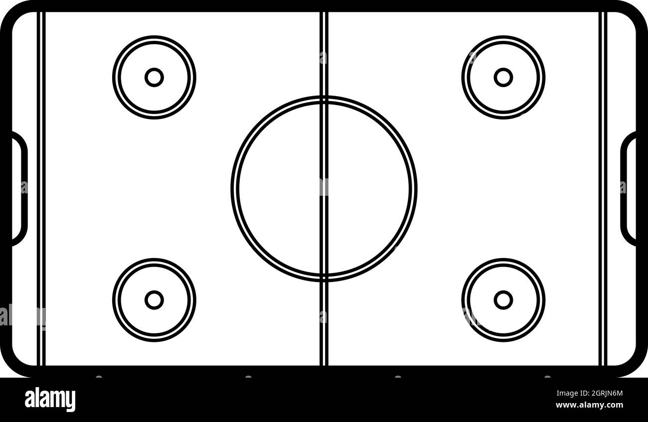 Fangen Sie Hockey auf Symbol, Umriss-Stil Stock Vektor