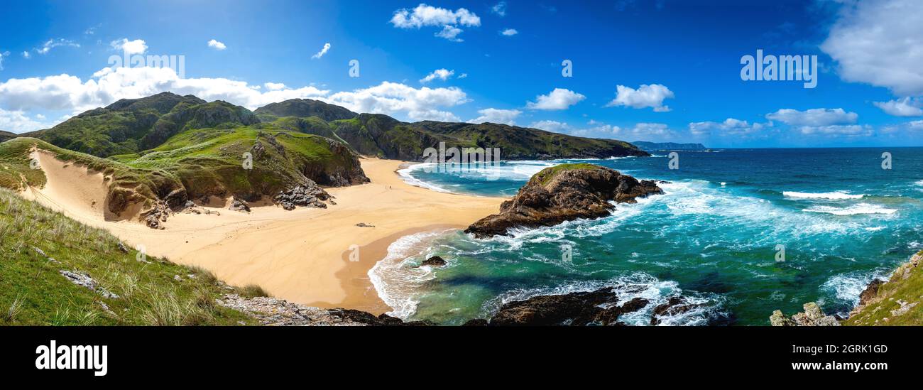 The Murder Hole in Boyeeghter Bay , Melmore Head, Rosguill, County Donegal, Irland Stockfoto