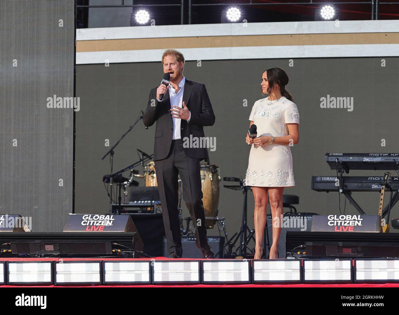 Central Park, New York, USA, 25. September 2021 - Prinz Harry und Meghan Markle beim Global Bürgerlive Event im Central Park New York City. Foto: Giada Papini/EuropaNewswire BILDNACHWEIS ERFORDERLICH. Stockfoto