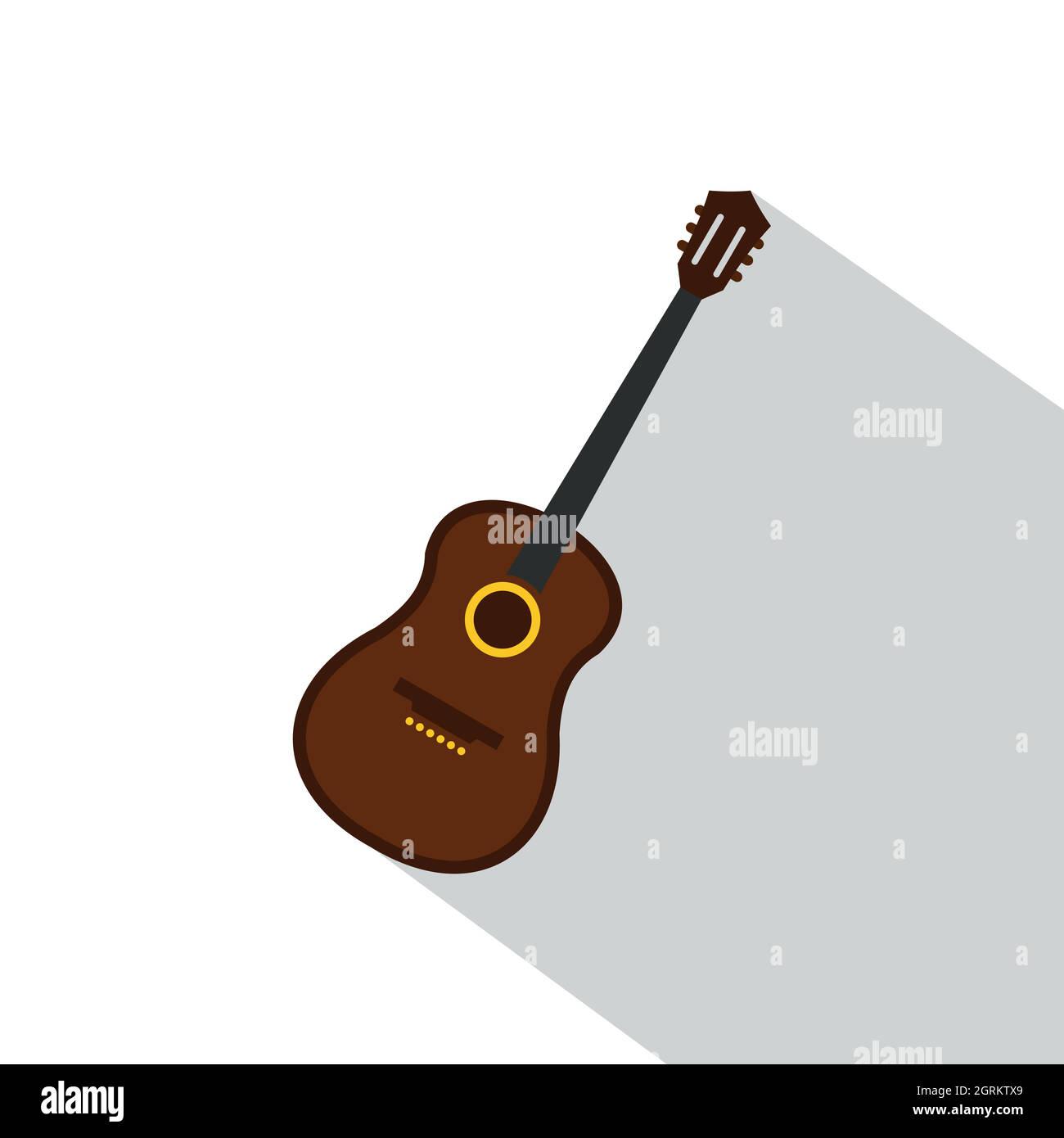 Charango, Musik Instrument Icon, flachen Stil Stock Vektor