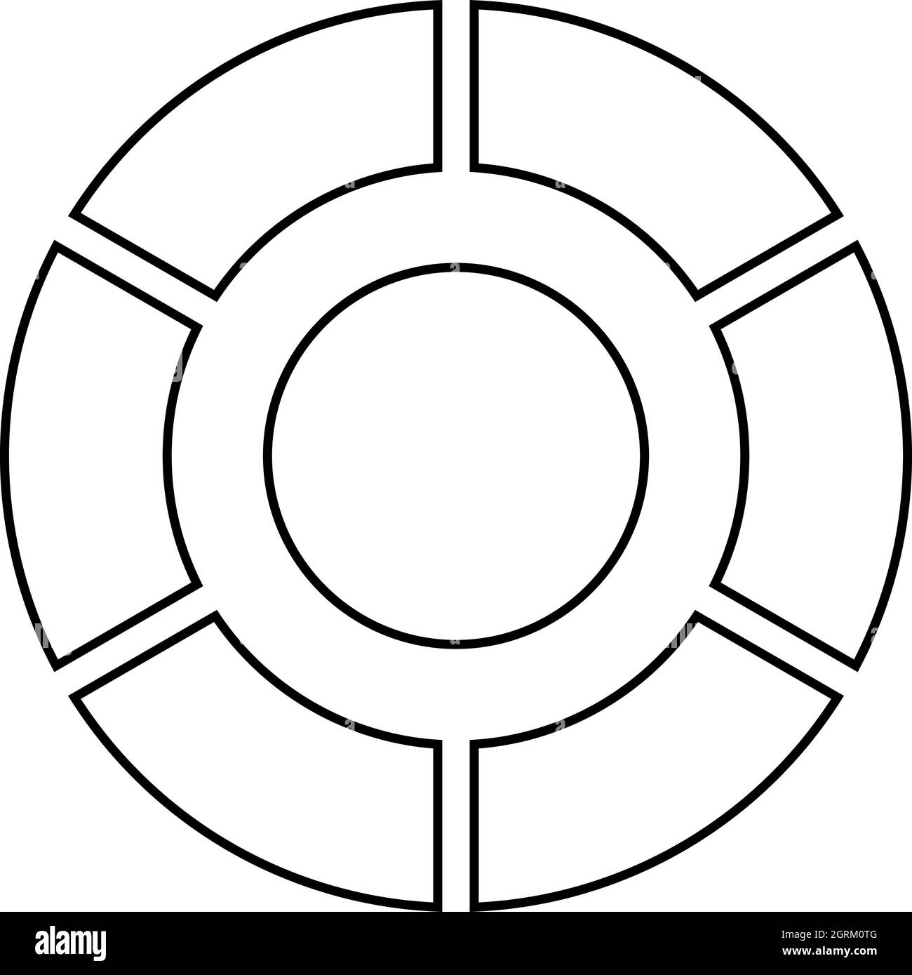Daten in Tabelle Symbol, Umriss-Stil Stock Vektor