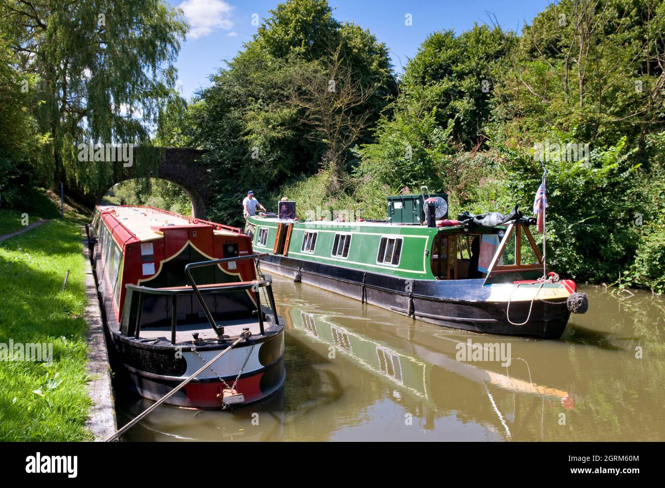 Kennet- und Avon-Kanal bei Wootton River, Wiltshire Stockfoto