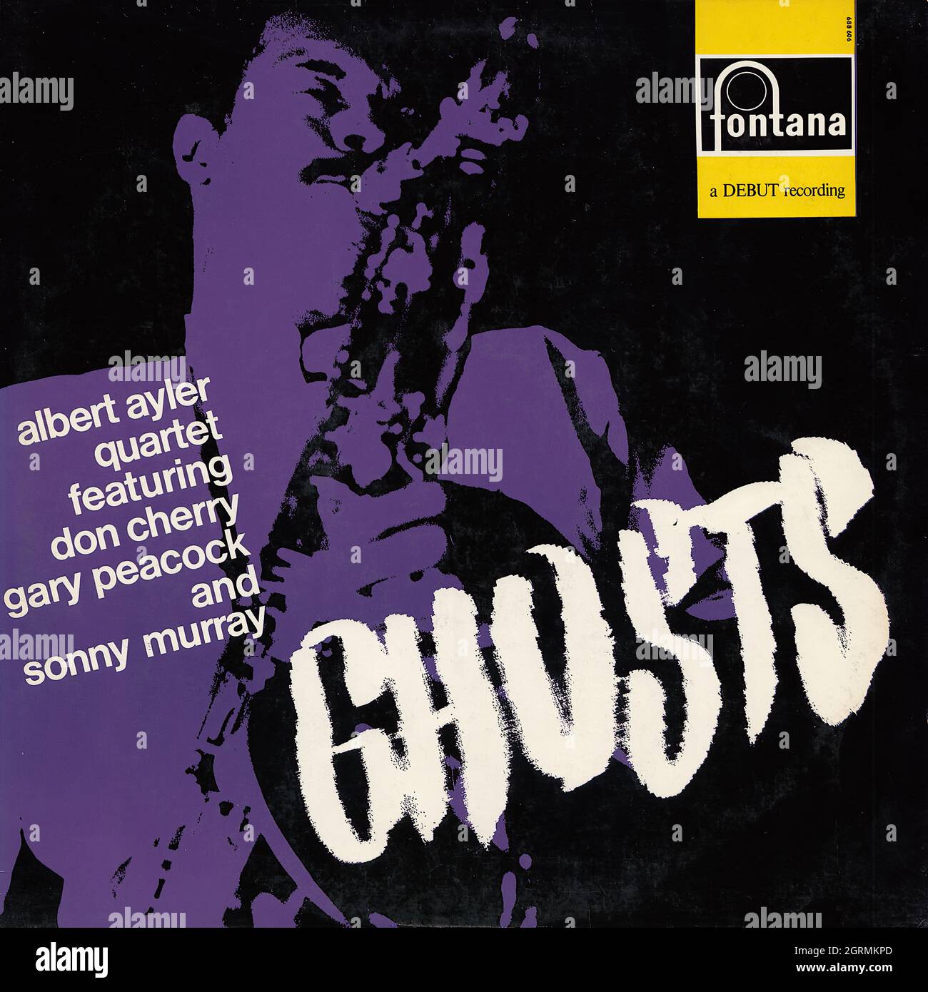 Albert Ayler Quartet - Ghosts - Vintage Vinyl Schallplattencover Stockfoto