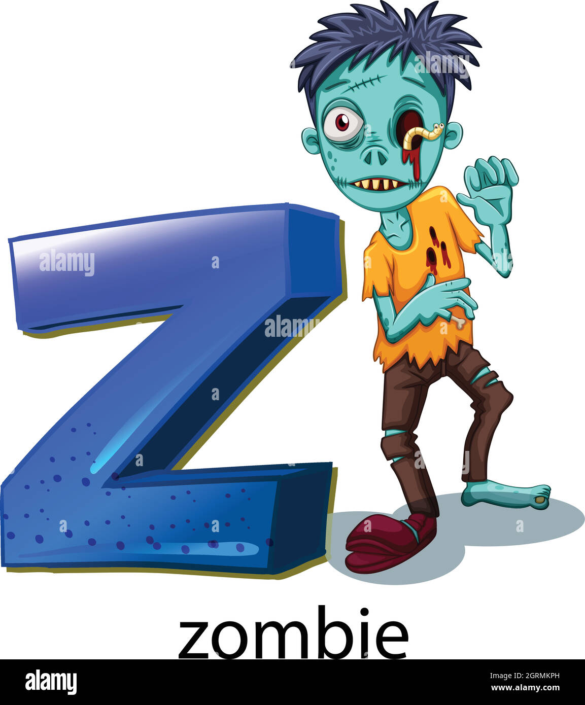 Ein Buchstabe Z für Zombie Stock Vektor