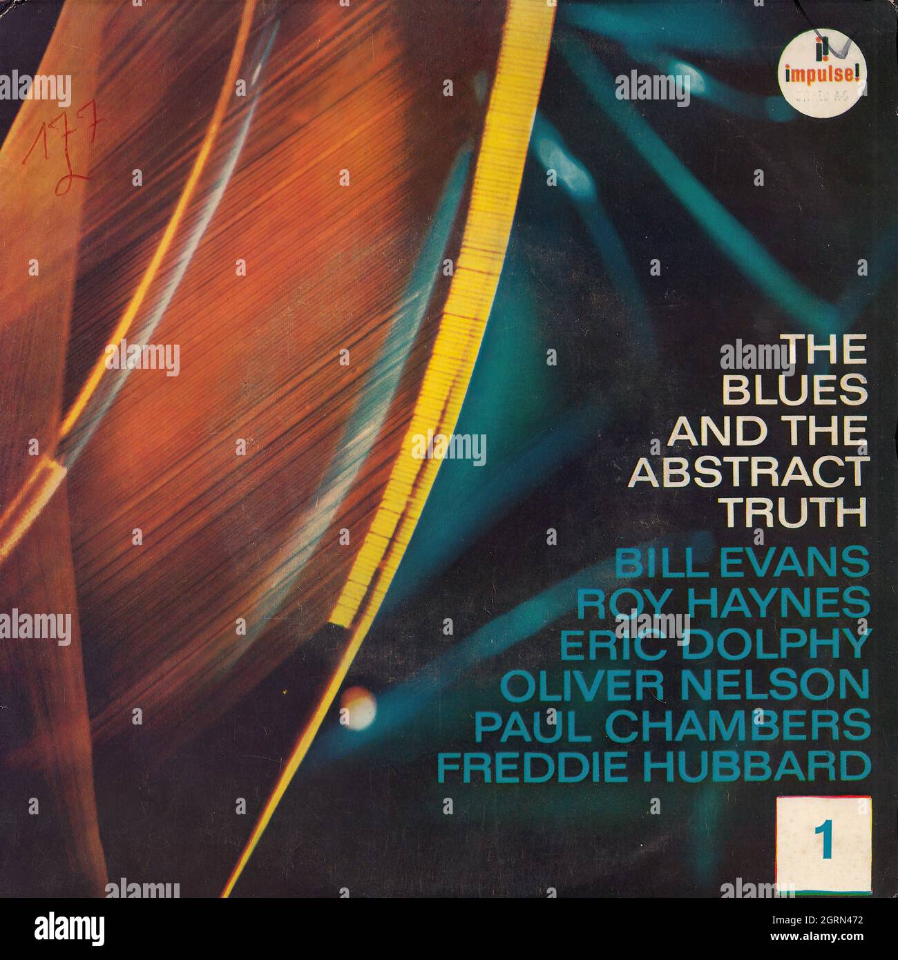 B. Evans, R. Haynes, E. Dolphy, O. Nelson, P. Chambers & F. Hubbard - The Blues and the Abstract Truth EP Nr. 1 - Vintage Vinyl Record Cover Stockfoto