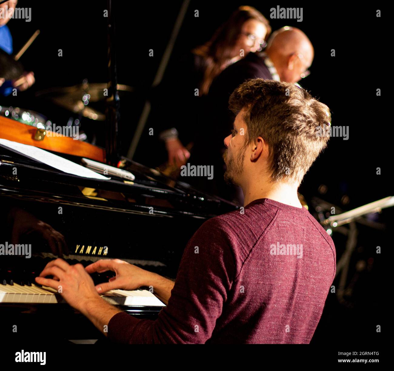 Clark Tracey, Alex Clarke, Art Themes, will Barry - Art Themes und Alex Clarke Quintet - Herts Jazz Club - The Maltings Theatre - St. Albans Stockfoto