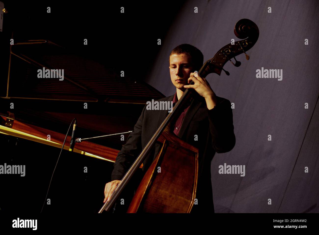 James Owston - Art Themes und Alex Clarke Quintet - Herts Jazz Club - The Maltings Theatre - St Albans - Hertfordshire Stockfoto