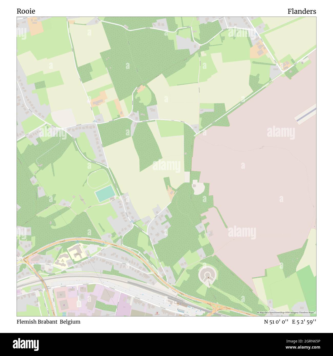 Rooie, Flämisch-Brabant, Belgien, Flandern, N 51 0' 0''', E 5 2' 59'', map, Timeless Map veröffentlicht im Jahr 2021. Reisende, Entdecker und Abenteurer wie Florence Nightingale, David Livingstone, Ernest Shackleton, Lewis and Clark und Sherlock Holmes haben sich bei der Planung von Reisen zu den entlegensten Ecken der Welt auf Karten verlassen.Timeless Maps kartiert die meisten Orte auf der Welt und zeigt die Verwirklichung großer Träume Stockfoto