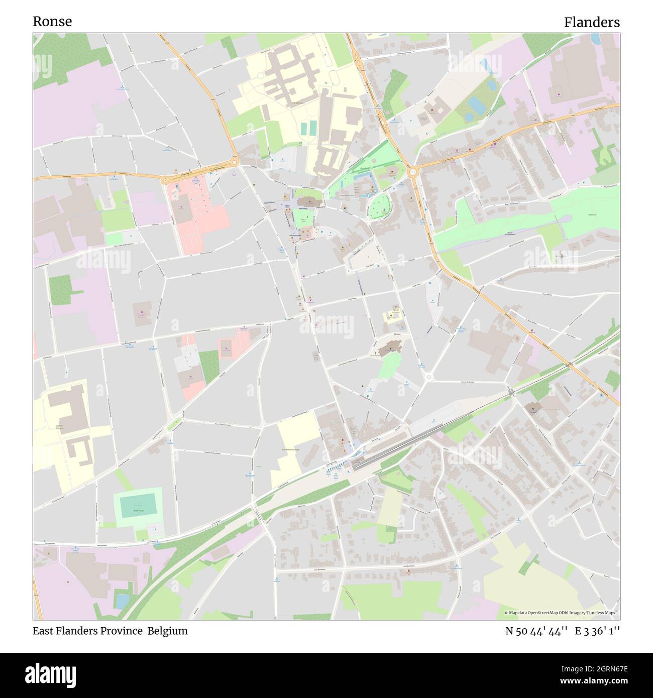 Ronse, Provinz Ostflandern, Belgien, Flandern, N 50 44' 44'', E 3 36' 1'', map, Timeless Map veröffentlicht im Jahr 2021. Reisende, Entdecker und Abenteurer wie Florence Nightingale, David Livingstone, Ernest Shackleton, Lewis and Clark und Sherlock Holmes haben sich bei der Planung von Reisen zu den entlegensten Ecken der Welt auf Karten verlassen.Timeless Maps kartiert die meisten Orte auf der Welt und zeigt die Verwirklichung großer Träume Stockfoto