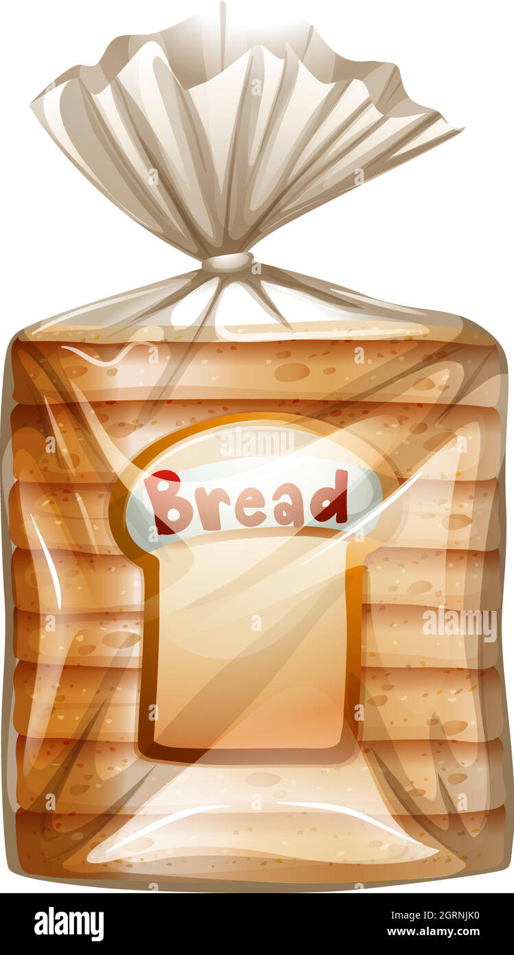Eine Packung Brotscheiben Stock Vektor