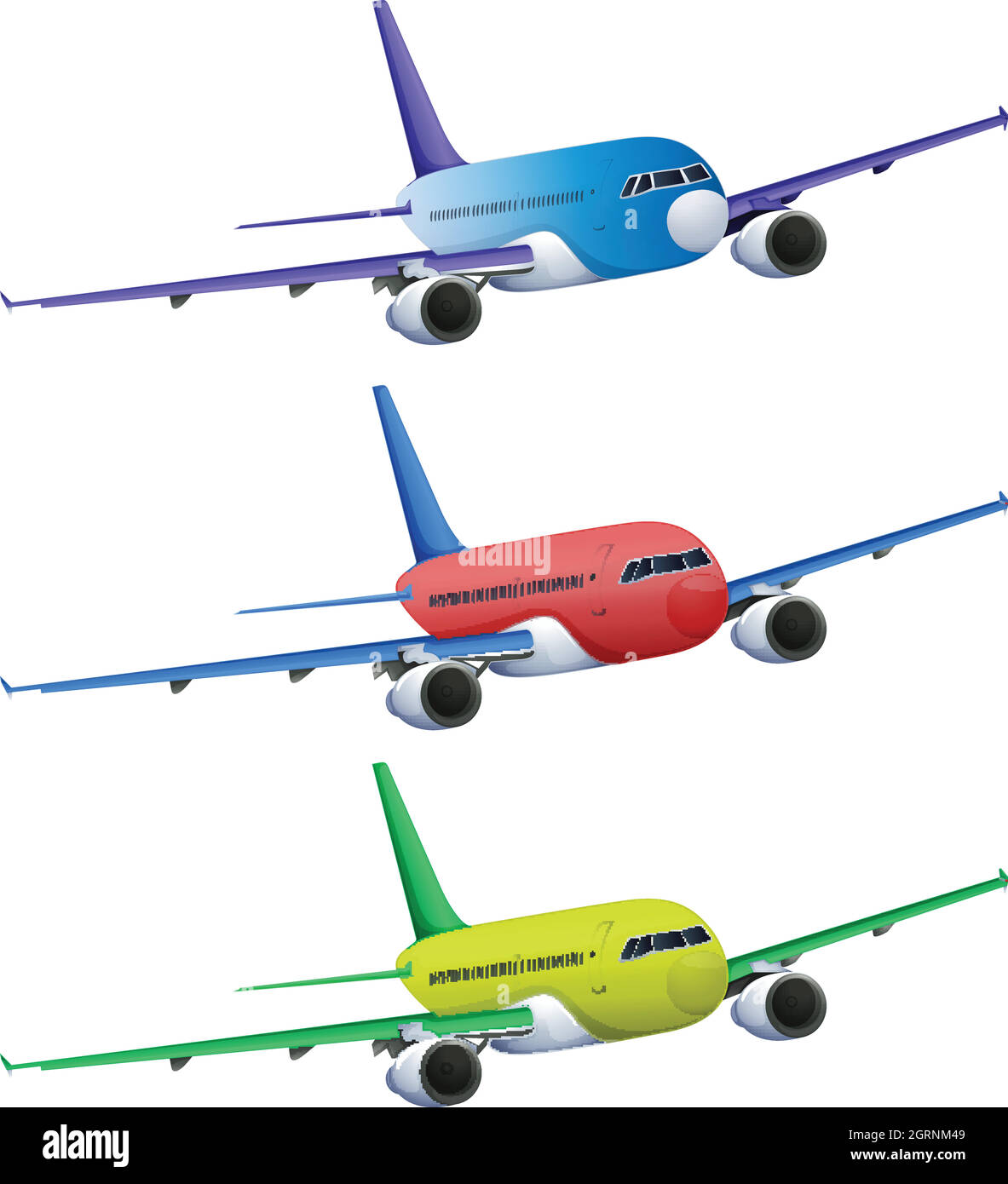 Farbenfrohe Flugzeuge Stock Vektor