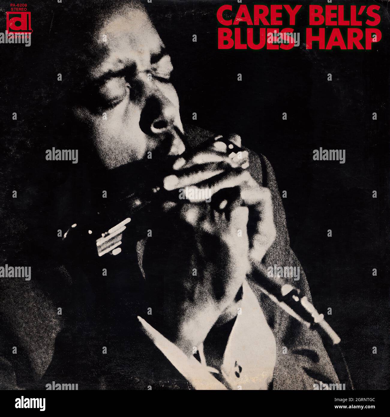 Carey Bell - Carey Bell's Blues Harp - Vintage Vinyl Schallplattencover Stockfoto