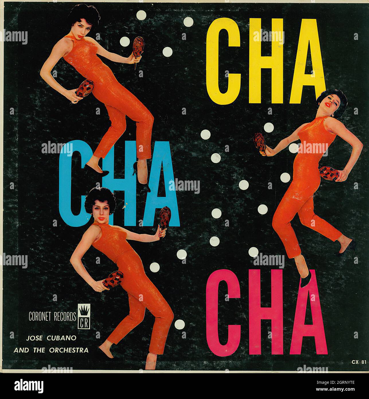 Cha Cha Cha - Vintage Musical Vinyl Album Stockfoto