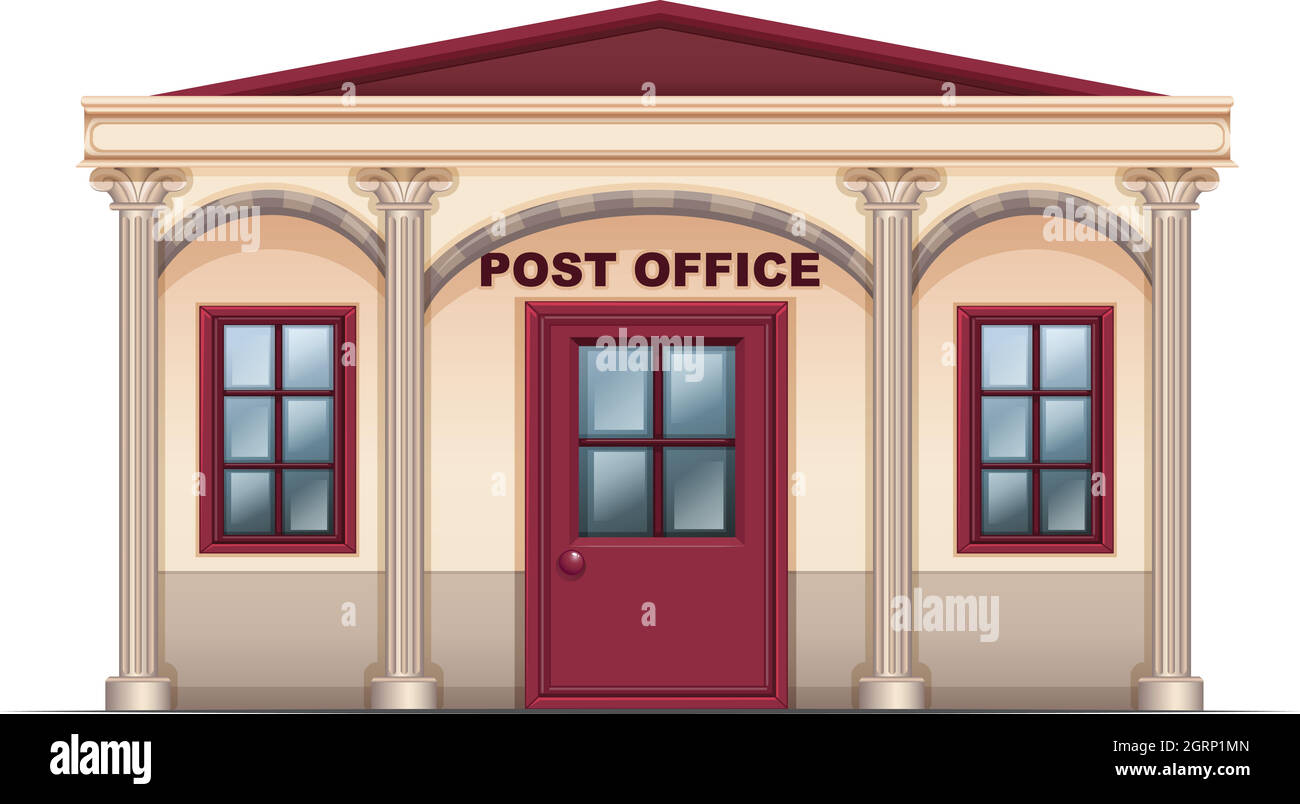 Ein Postamt Stock Vektor