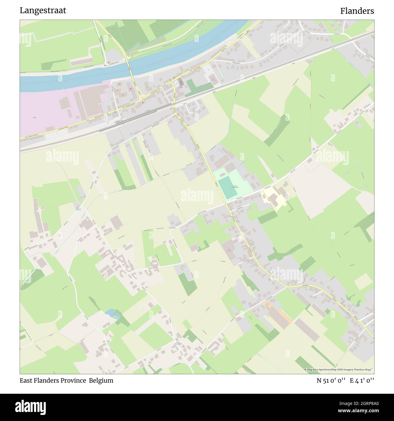 Langestraat, Provinz Ostflandern, Belgien, Flandern, N 51 0' 0'', E 4 1' 0'', map, Timeless Map veröffentlicht im Jahr 2021. Reisende, Entdecker und Abenteurer wie Florence Nightingale, David Livingstone, Ernest Shackleton, Lewis and Clark und Sherlock Holmes haben sich bei der Planung von Reisen zu den entlegensten Ecken der Welt auf Karten verlassen.Timeless Maps kartiert die meisten Orte auf der Welt und zeigt die Verwirklichung großer Träume Stockfoto