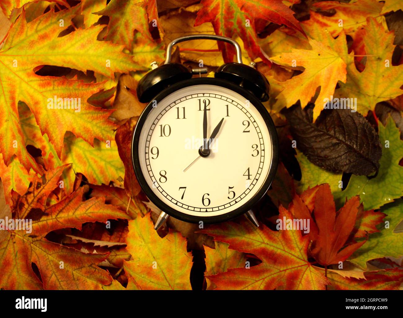 Uhren Wechseln Zurück 1 Stunde Herbst Stockfoto