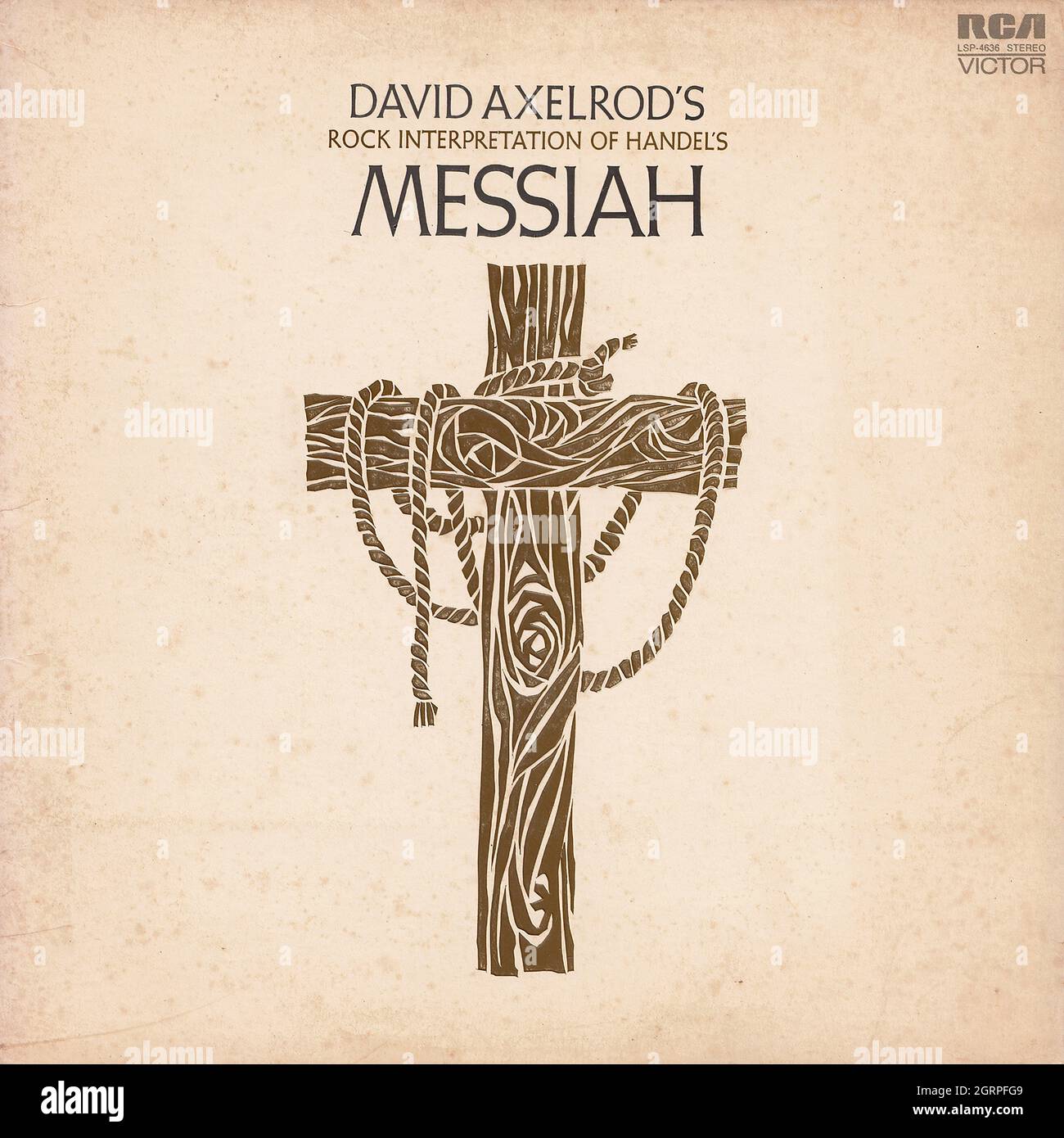 David Axelrod - Rock Interpretation of Händels Messiah - Vintage Vinyl Schallplattencover Stockfoto