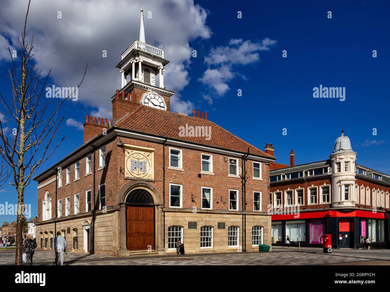 Stockton-on-Tees, eine große Marktstadt im Bezirk Stockton-on-Tees, Grafschaft Durham, England, liegt am Nordufer des River Tees. Stockfoto