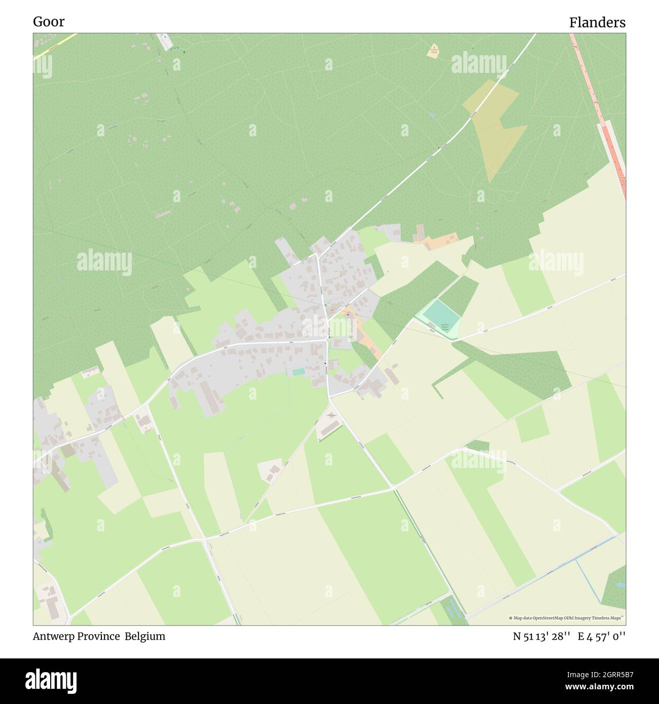 Goor, Provinz Antwerpen, Belgien, Flandern, N 51 13' 28'', E 4 57' 0'', map, Timeless Map veröffentlicht im Jahr 2021. Reisende, Entdecker und Abenteurer wie Florence Nightingale, David Livingstone, Ernest Shackleton, Lewis and Clark und Sherlock Holmes haben sich bei der Planung von Reisen zu den entlegensten Ecken der Welt auf Karten verlassen.Timeless Maps kartiert die meisten Orte auf der Welt und zeigt die Verwirklichung großer Träume Stockfoto