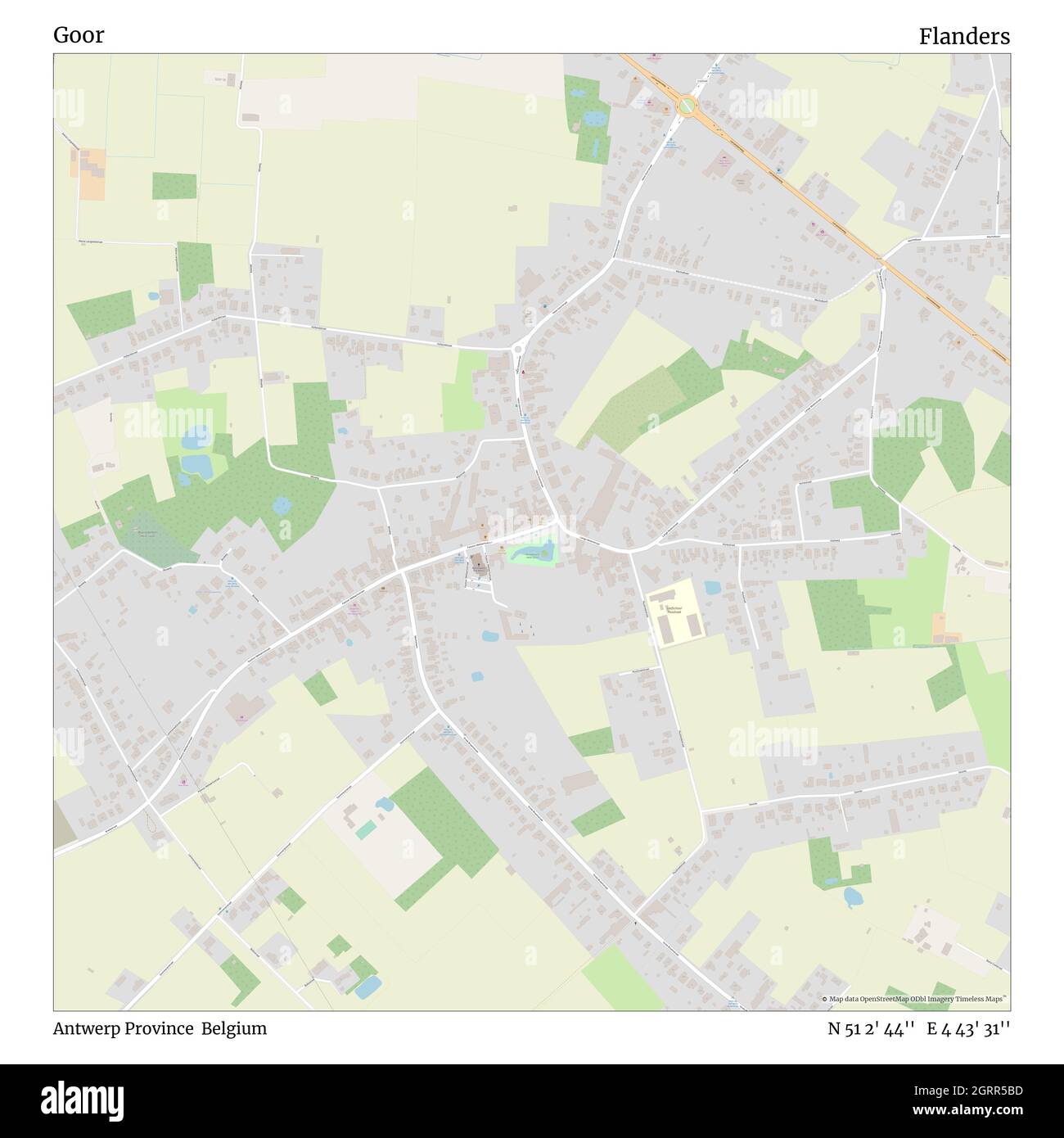 Goor, Provinz Antwerpen, Belgien, Flandern, N 51 2' 44'', E 4 43' 31'', map, Timeless Map veröffentlicht im Jahr 2021. Reisende, Entdecker und Abenteurer wie Florence Nightingale, David Livingstone, Ernest Shackleton, Lewis and Clark und Sherlock Holmes haben sich bei der Planung von Reisen zu den entlegensten Ecken der Welt auf Karten verlassen.Timeless Maps kartiert die meisten Orte auf der Welt und zeigt die Verwirklichung großer Träume Stockfoto