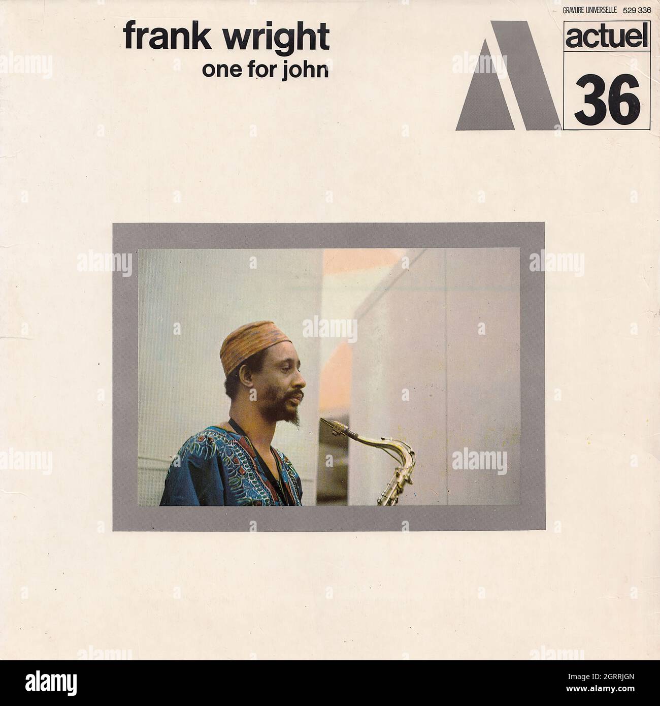 Frank Wright - One for John - Vintage Vinyl Schallplattencover Stockfoto
