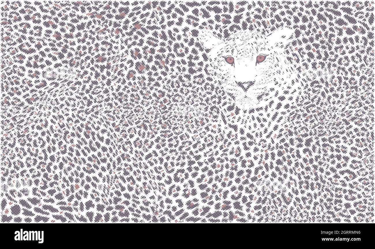 Raster Leopard Hintergrund Stock Vektor