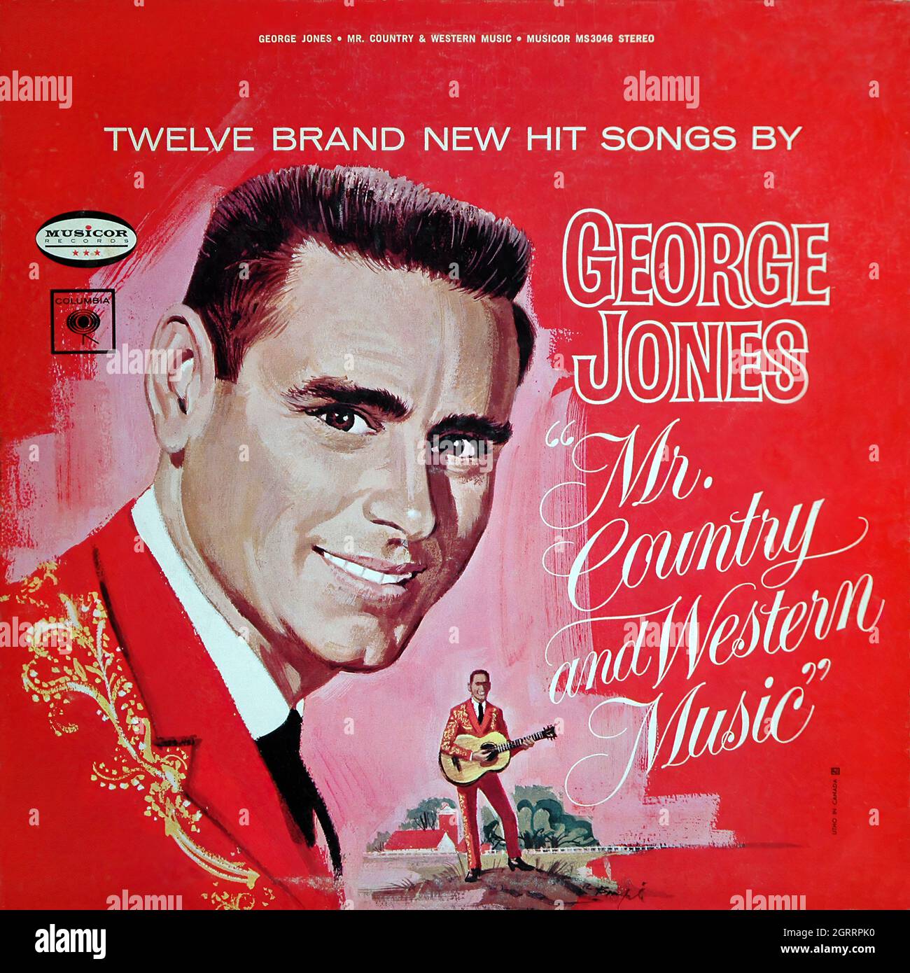 George Jones - Mr. Country and Western Music 1965 - Vintage Vinyl mit 33 U/min Stockfoto