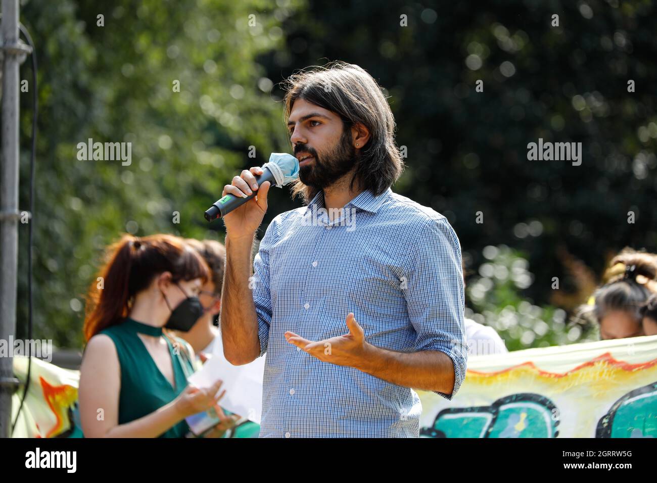 Mailand, Italien. Oktober 2021. 2021 1. Oktober, Mailand, Italien - Freitag für zukünftiges Treffen. Friday for Future Lebanon Credit: Marco Ciccolella/Alamy Live News Stockfoto