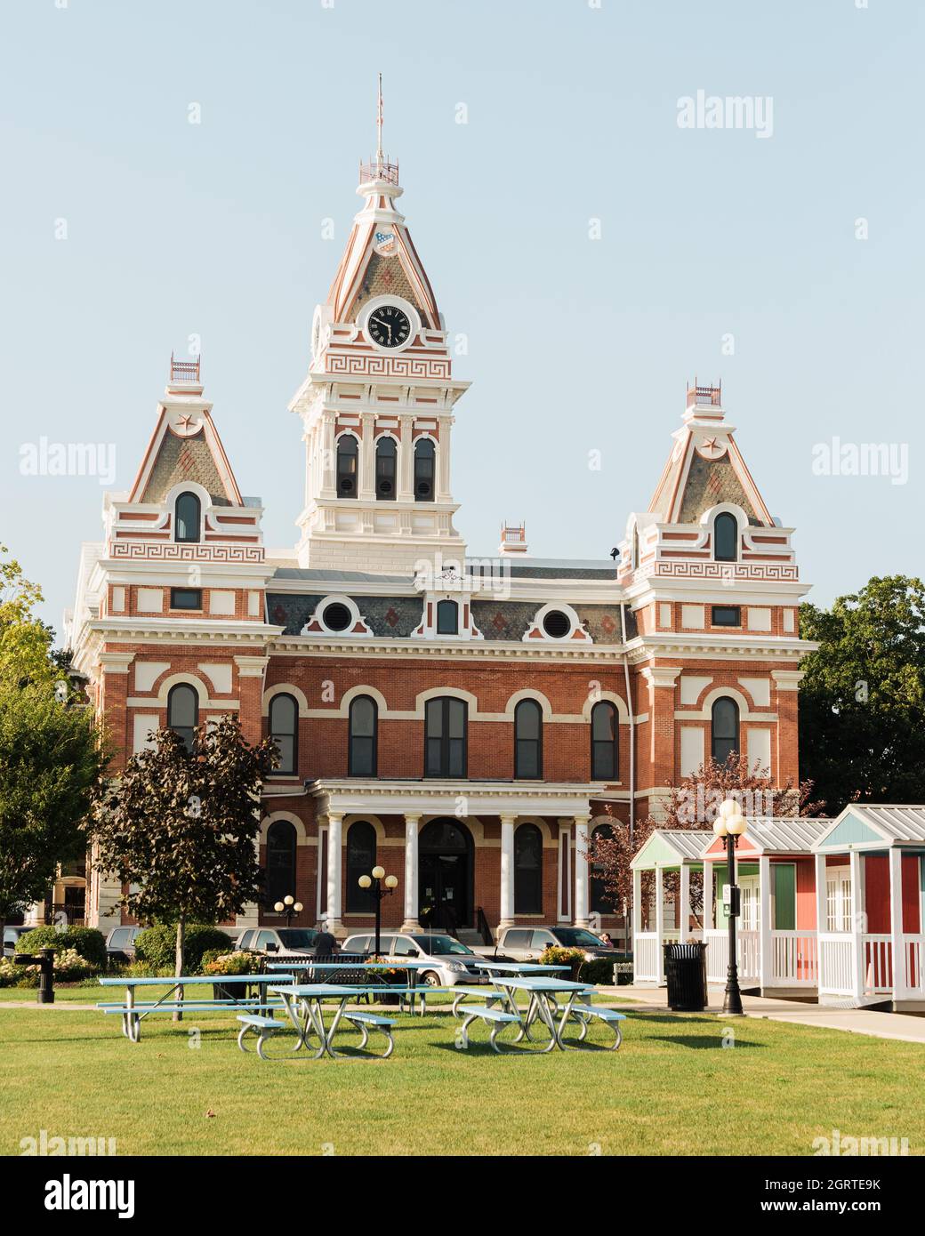 Livingston County Courthouse, in Pontiac, an der Route 66 in Illinois Stockfoto