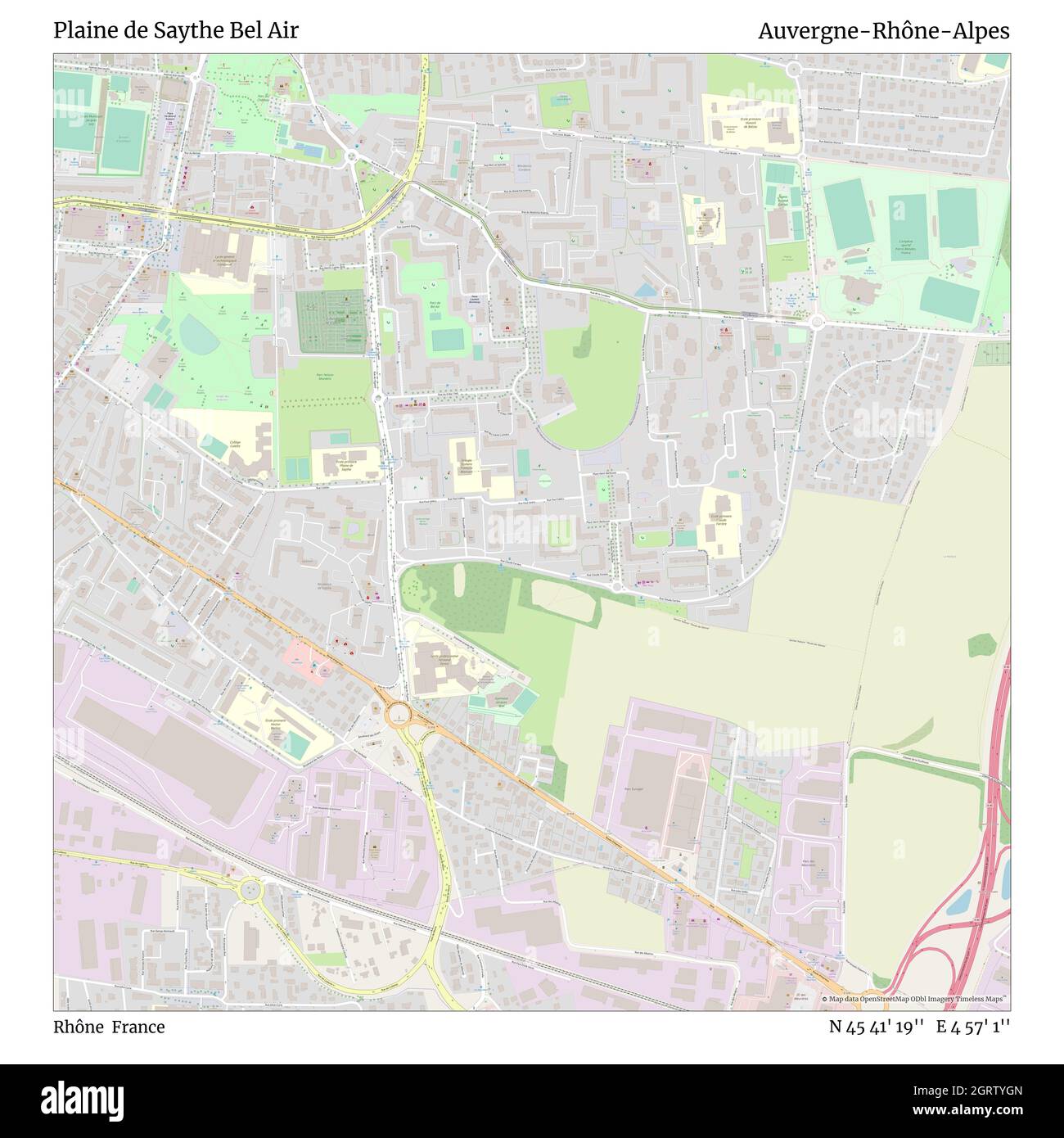 Plaine de Saythe Bel Air, Rhône, Frankreich, Auvergne-Rhône-Alpes, N 45 41' 19'', E 4 57' 1'', map, Timeless Map veröffentlicht im Jahr 2021. Reisende, Entdecker und Abenteurer wie Florence Nightingale, David Livingstone, Ernest Shackleton, Lewis and Clark und Sherlock Holmes haben sich bei der Planung von Reisen zu den entlegensten Ecken der Welt auf Karten verlassen.Timeless Maps kartiert die meisten Orte auf der Welt und zeigt die Verwirklichung großer Träume Stockfoto