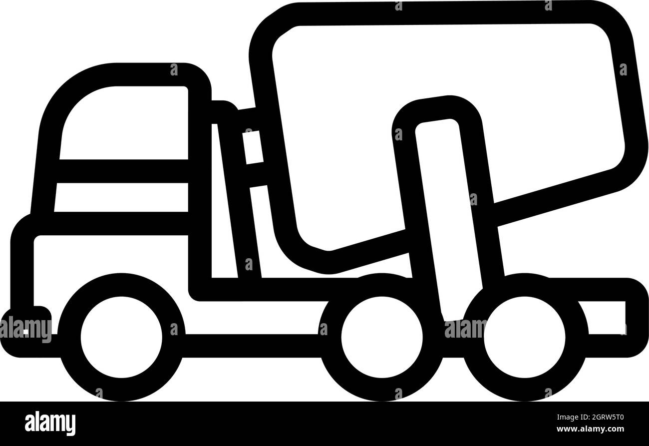 Symbol Des Betonmischers Stock Vektor