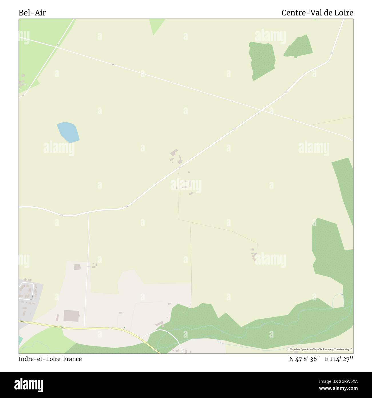 Bel-Air, Indre-et-Loire, Frankreich, Centre-Val de Loire, N 47 8' 36'', E 1 14' 27'', map, Timeless Map veröffentlicht im Jahr 2021. Reisende, Entdecker und Abenteurer wie Florence Nightingale, David Livingstone, Ernest Shackleton, Lewis and Clark und Sherlock Holmes haben sich bei der Planung von Reisen zu den entlegensten Ecken der Welt auf Karten verlassen.Timeless Maps kartiert die meisten Orte auf der Welt und zeigt die Verwirklichung großer Träume Stockfoto