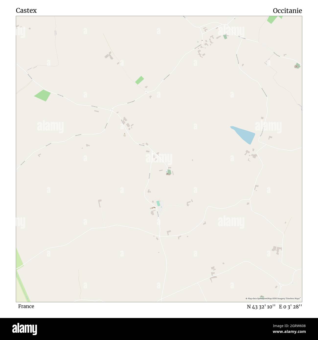 Castex, , France, Ocitanie, N 43 32' 10'', E 0 3' 28'', map, Timeless Map veröffentlicht im Jahr 2021. Reisende, Entdecker und Abenteurer wie Florence Nightingale, David Livingstone, Ernest Shackleton, Lewis and Clark und Sherlock Holmes haben sich bei der Planung von Reisen zu den entlegensten Ecken der Welt auf Karten verlassen.Timeless Maps kartiert die meisten Orte auf der Welt und zeigt die Verwirklichung großer Träume Stockfoto