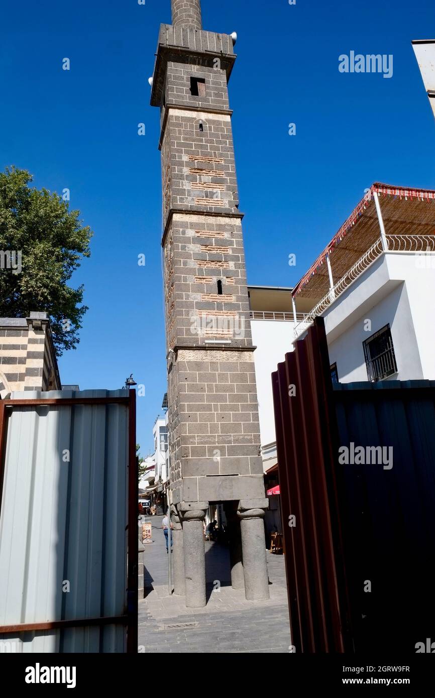 Vierbeinige Minarett in Diyarbakir, Türkei Stockfoto