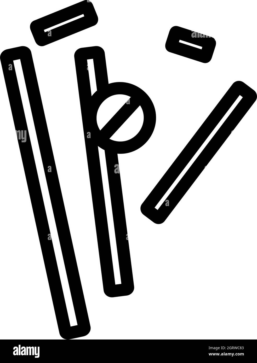 Cricket Wicket Icon Stock Vektor