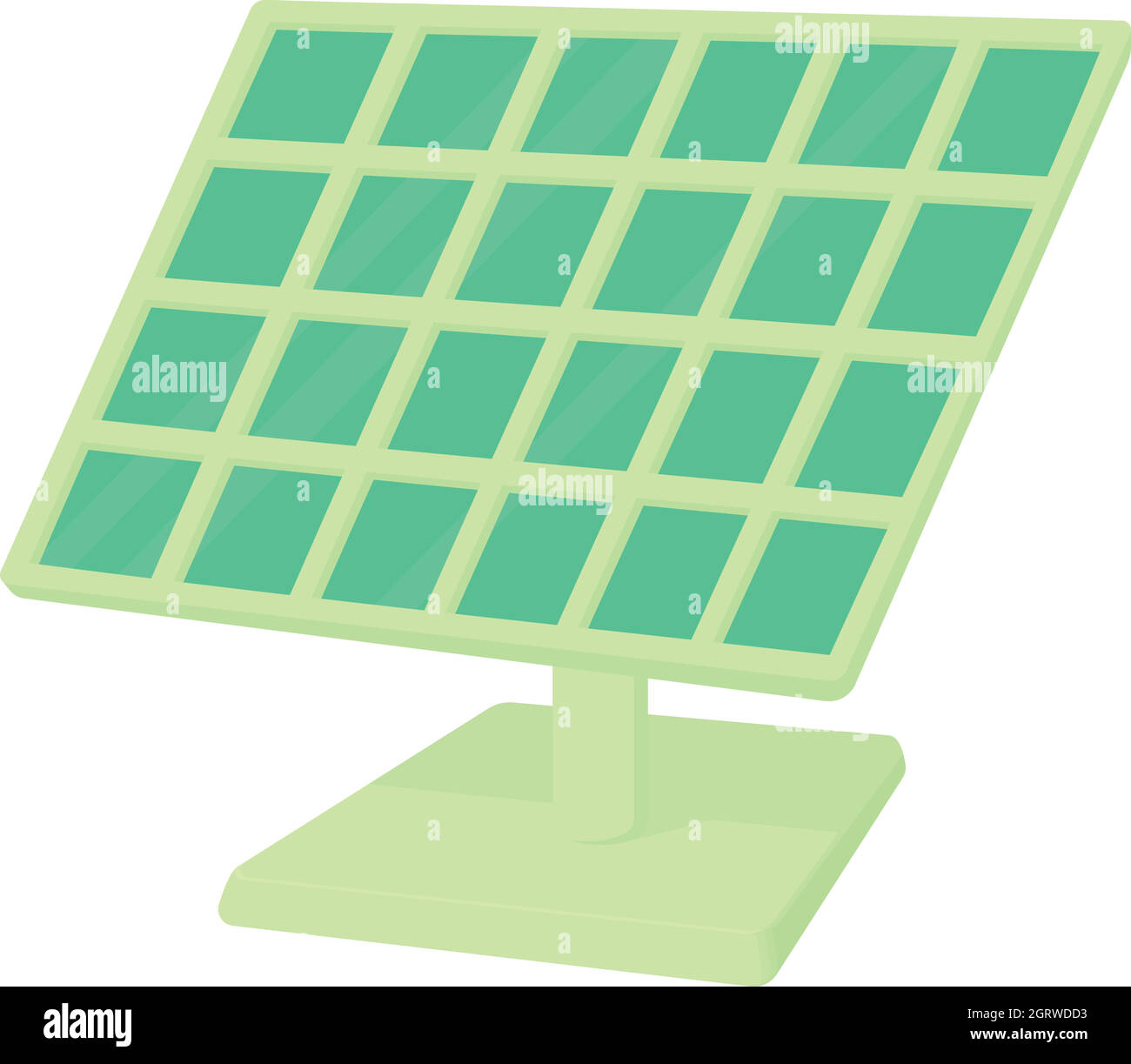 Solar-Panel-Symbol, Cartoon-Stil Stock Vektor