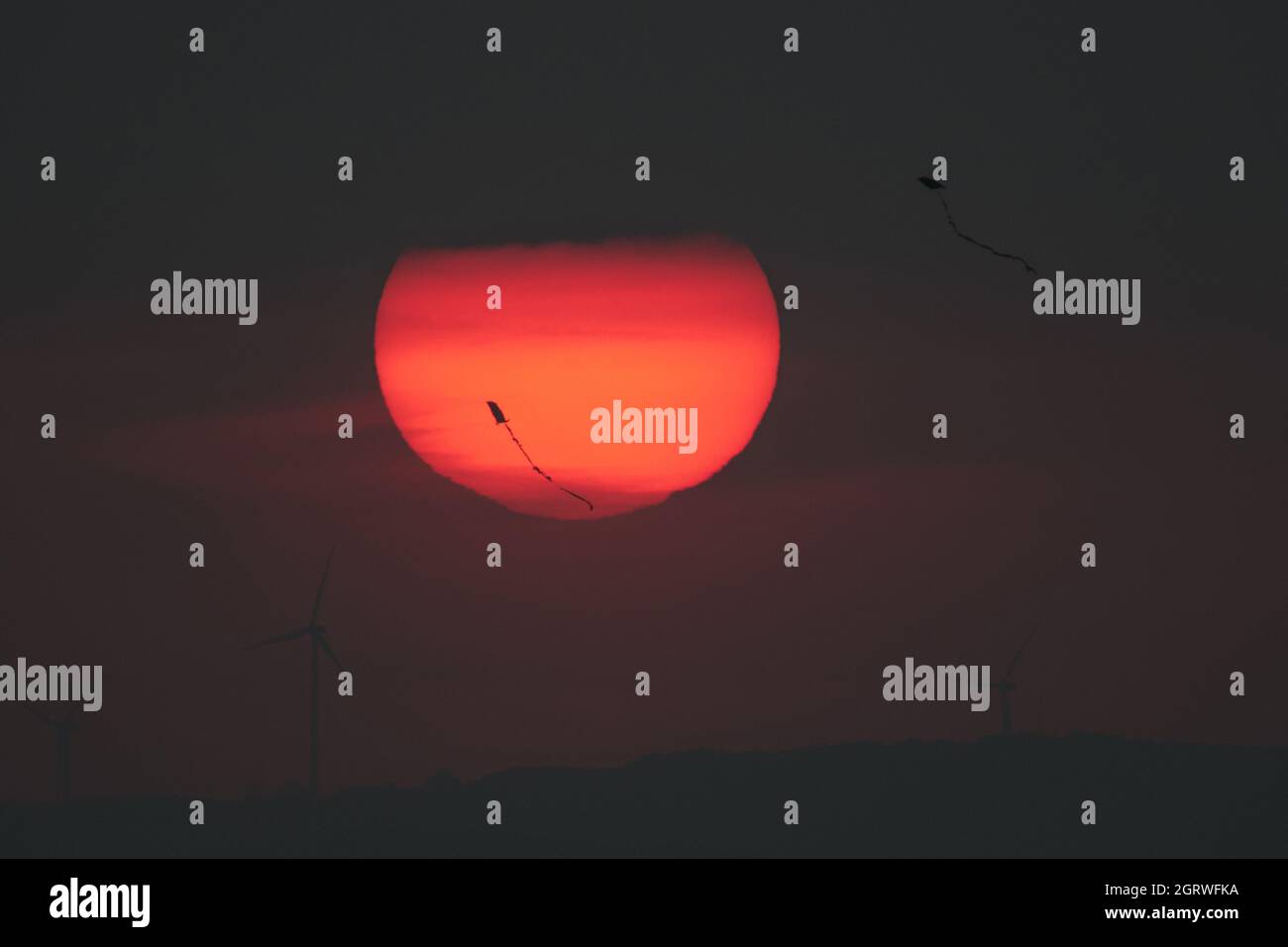 Die Sonne geht unter Stockfoto