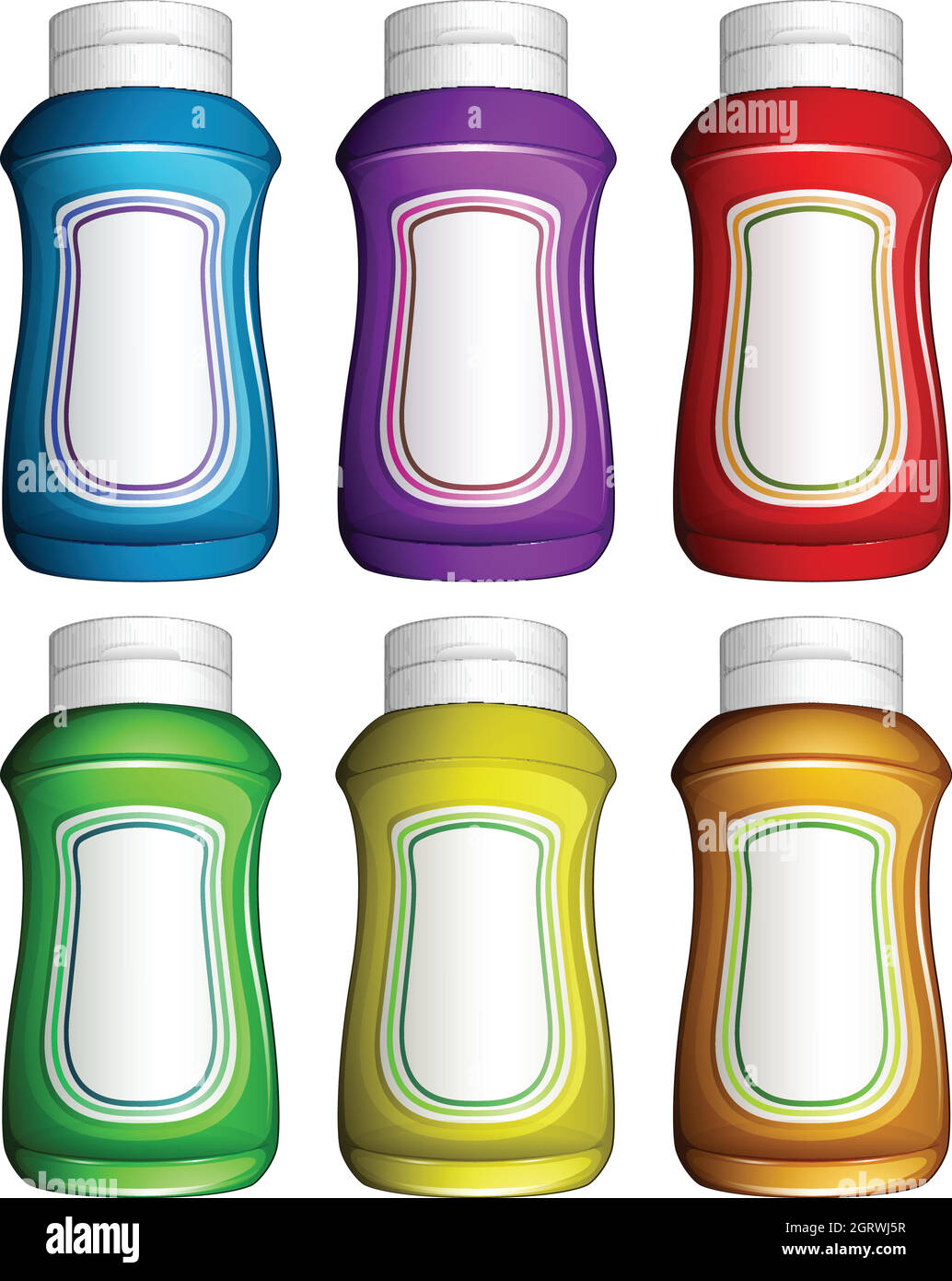 Bunte Wasserkrüge Stock Vektor