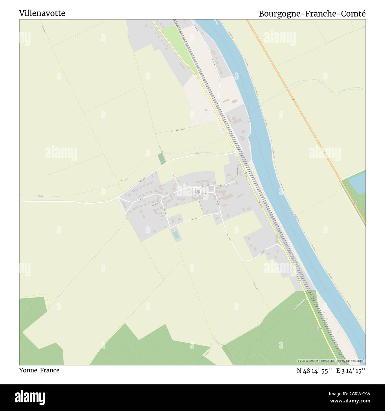 Villenavotte, Yonne, Frankreich, Bourgogne-Franche-Comté, N 48 14' 55'', E 3 14' 15'', map, Timeless Map veröffentlicht im Jahr 2021. Reisende, Entdecker und Abenteurer wie Florence Nightingale, David Livingstone, Ernest Shackleton, Lewis and Clark und Sherlock Holmes haben sich bei der Planung von Reisen zu den entlegensten Ecken der Welt auf Karten verlassen.Timeless Maps kartiert die meisten Orte auf der Welt und zeigt die Verwirklichung großer Träume Stockfoto