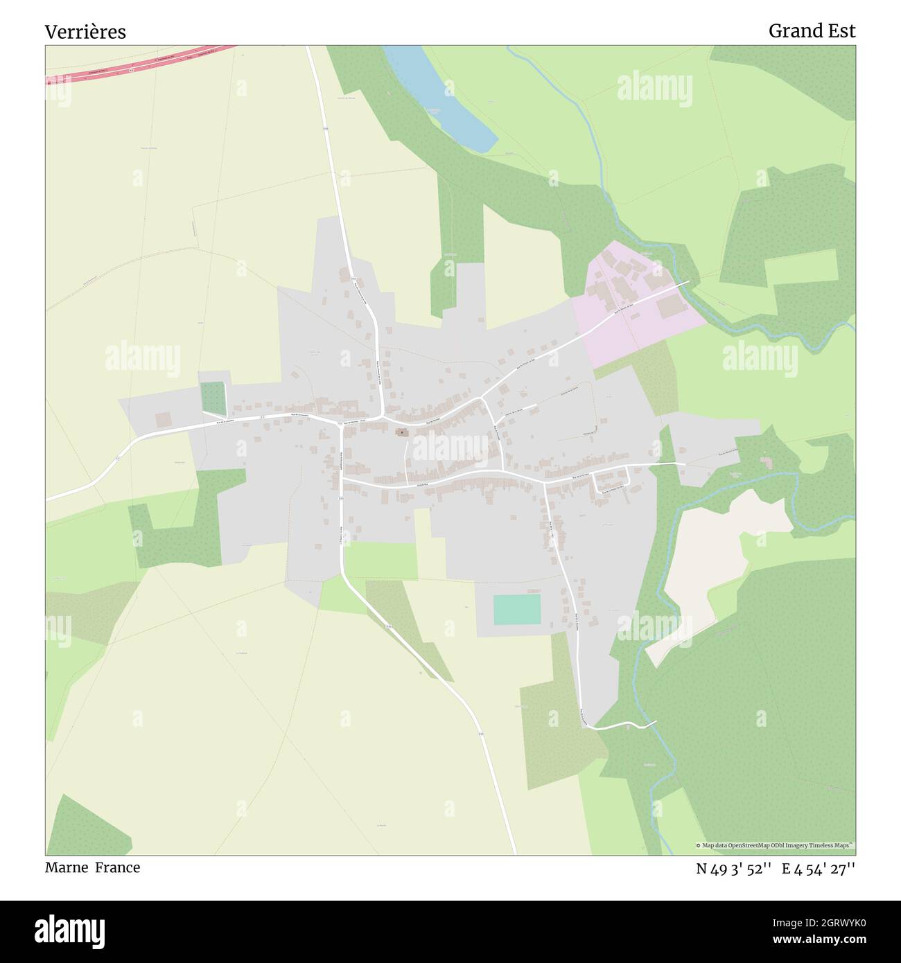 Verrières, Marne, France, Grand Est, N 49 3' 52'', E 4 54' 27'', map, Timeless Map veröffentlicht im Jahr 2021. Reisende, Entdecker und Abenteurer wie Florence Nightingale, David Livingstone, Ernest Shackleton, Lewis and Clark und Sherlock Holmes haben sich bei der Planung von Reisen zu den entlegensten Ecken der Welt auf Karten verlassen.Timeless Maps kartiert die meisten Orte auf der Welt und zeigt die Verwirklichung großer Träume Stockfoto