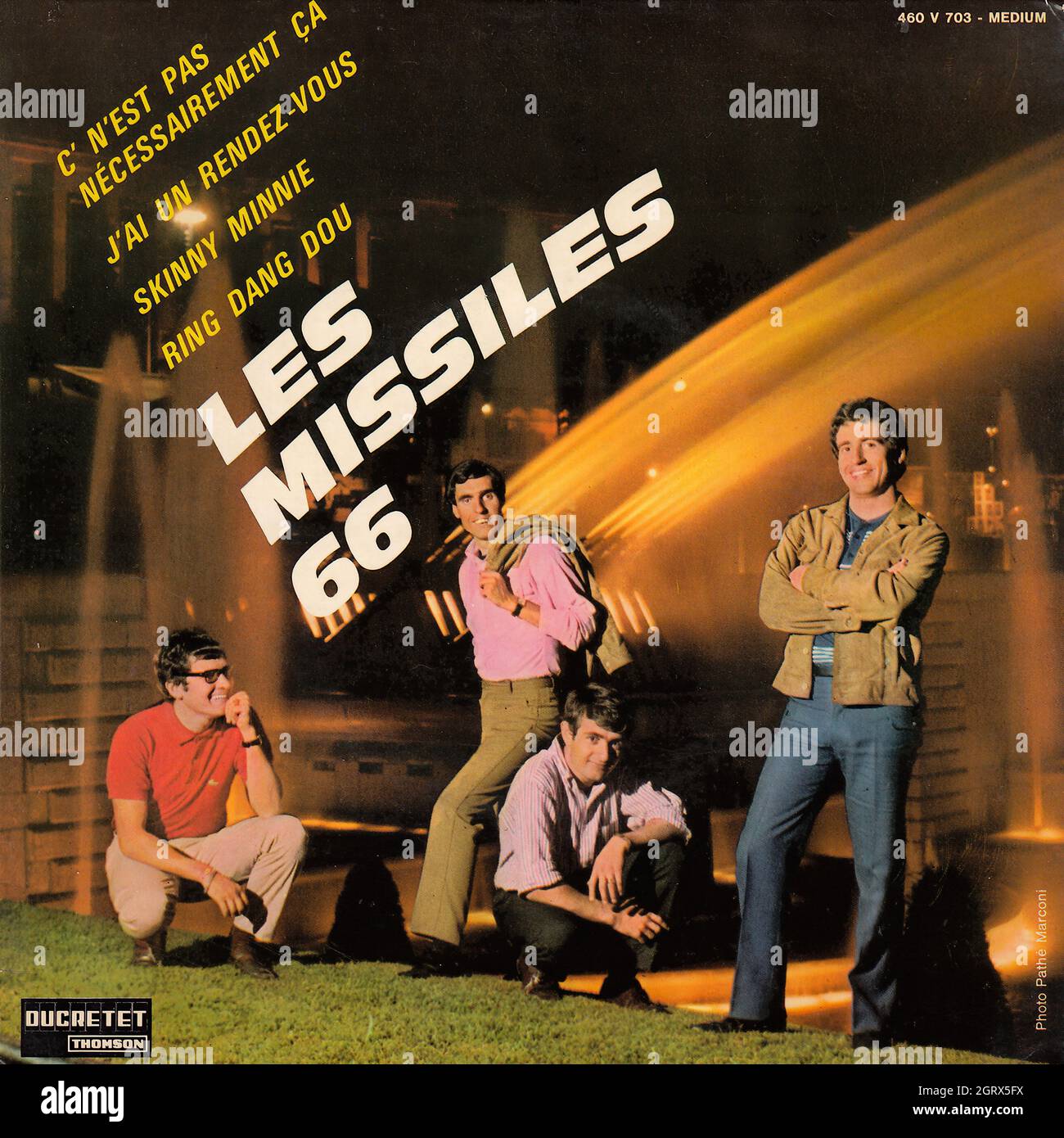 Les Missiles 66 - Skinny Minnie EP - Vintage Vinyl Schallplattencover Stockfoto