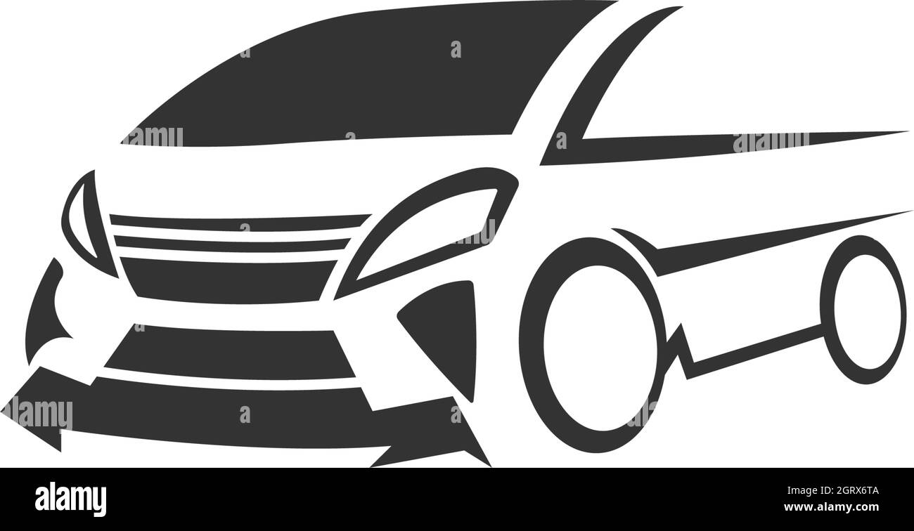 Car Icon Logo Design Konzept Illustration Stock Vektor