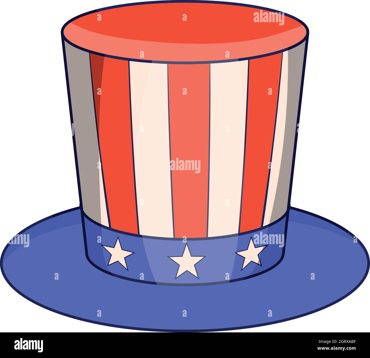 Amerikanischen Hut-Symbol, Cartoon-Stil Stock Vektor