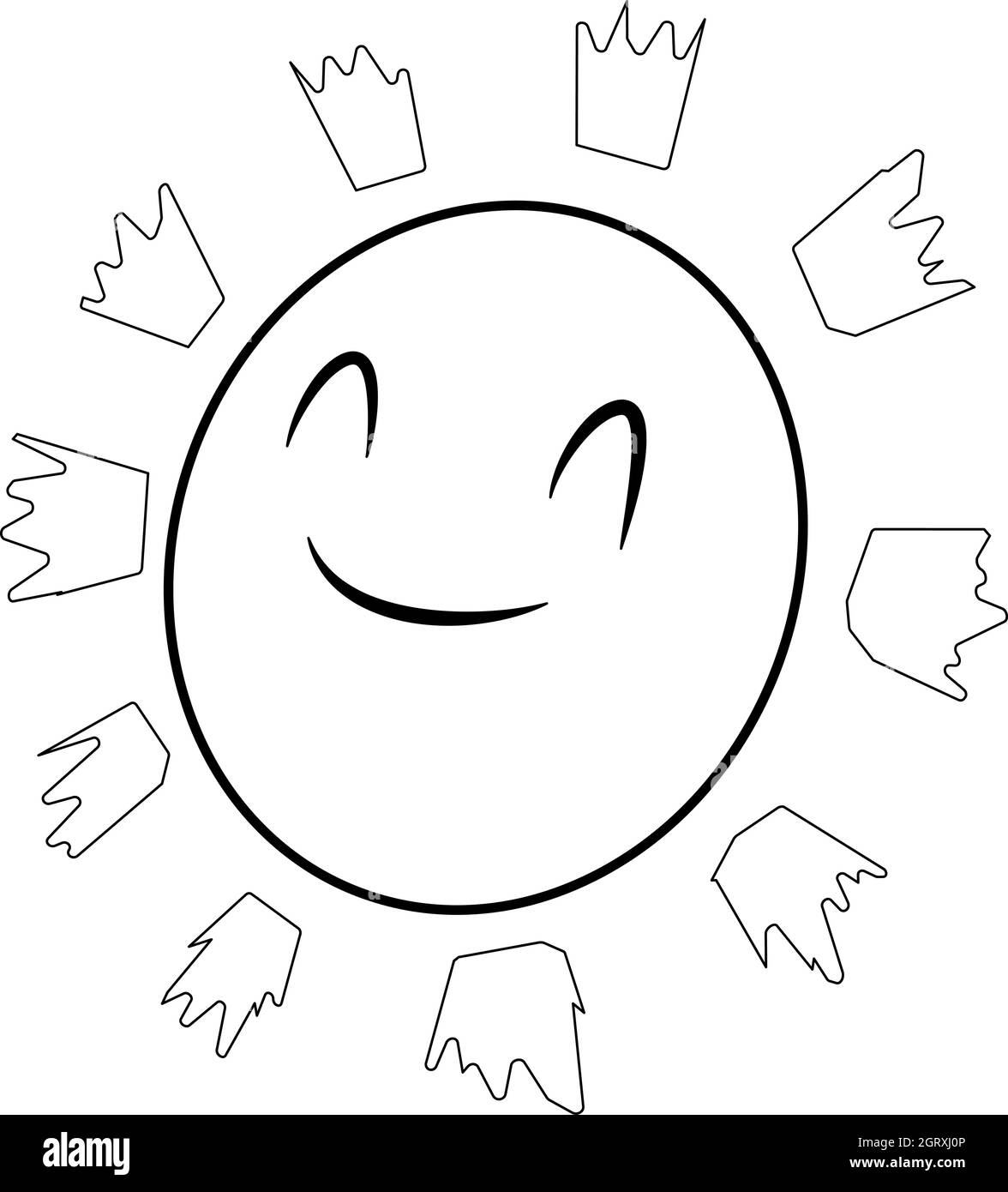 Sonnensymbol, isometrischen 3d Stil Stock Vektor