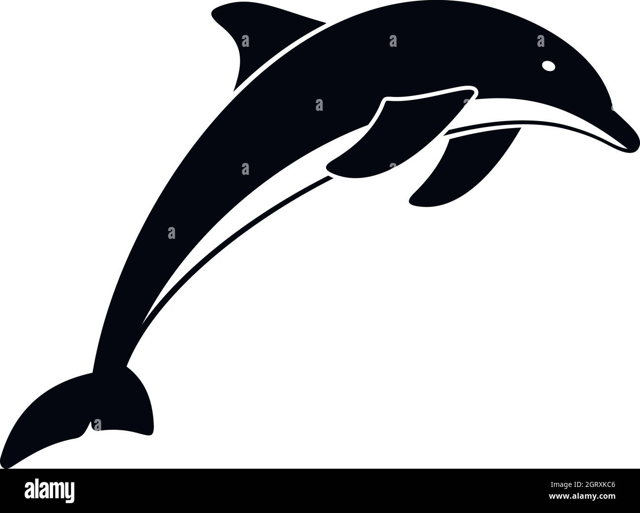 Delphin-Symbol, einfachen Stil Stock Vektor