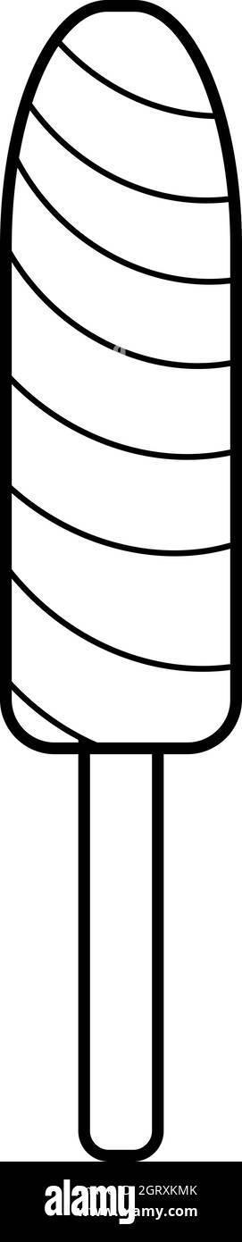 Frucht-Eis-Symbol, Umriss-Stil Stock Vektor