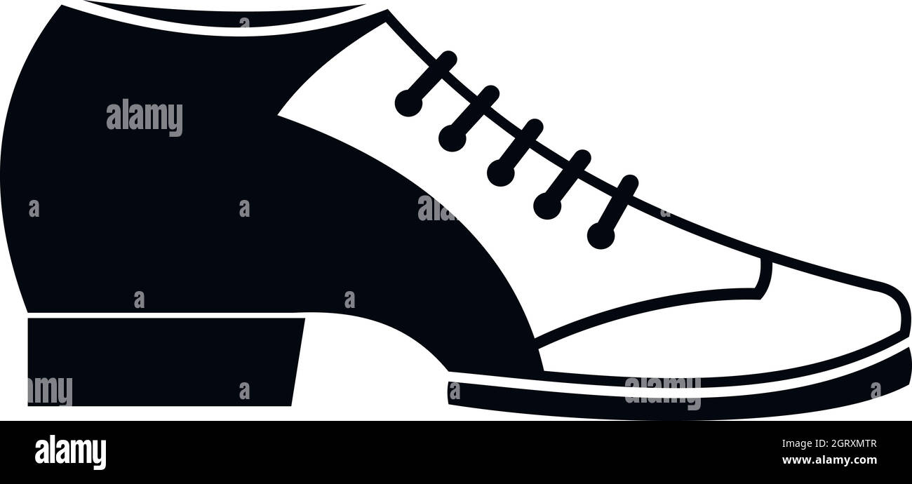 Tango-Schuh-Symbol, einfachen Stil Stock Vektor