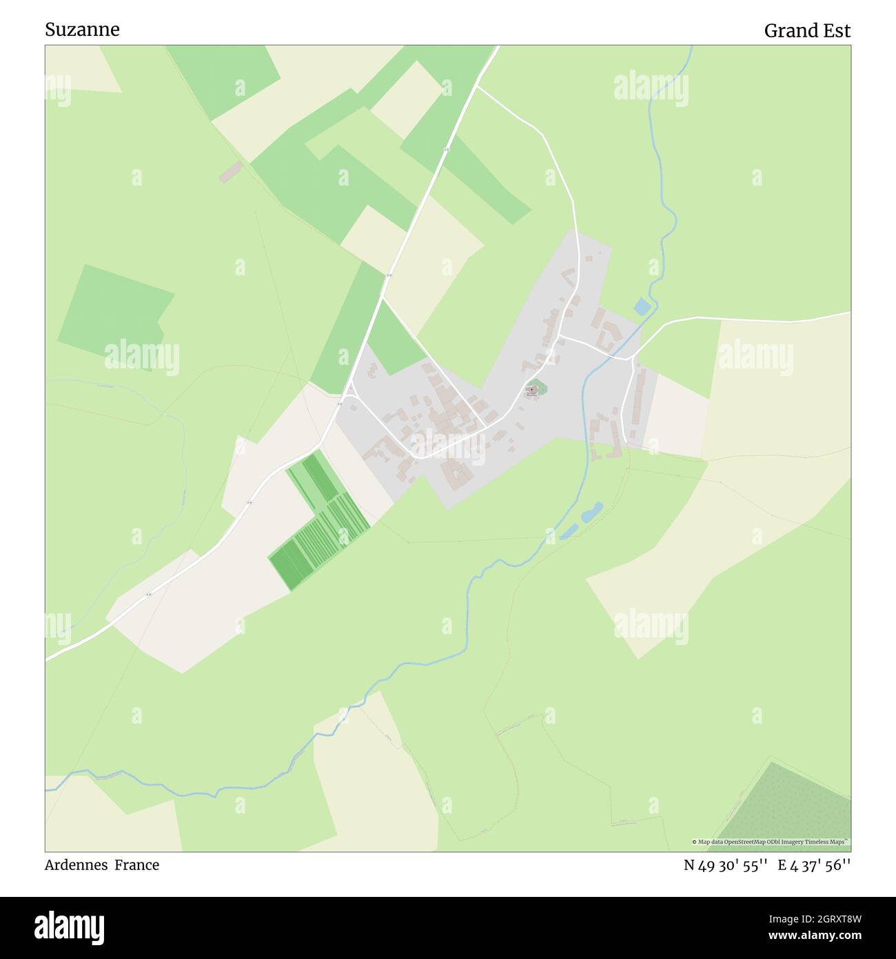 Suzanne, Ardennen, Frankreich, Grand Est, N 49 30' 55'', E 4 37' 56'', map, Timeless Map veröffentlicht im Jahr 2021. Reisende, Entdecker und Abenteurer wie Florence Nightingale, David Livingstone, Ernest Shackleton, Lewis and Clark und Sherlock Holmes haben sich bei der Planung von Reisen zu den entlegensten Ecken der Welt auf Karten verlassen.Timeless Maps kartiert die meisten Orte auf der Welt und zeigt die Verwirklichung großer Träume Stockfoto