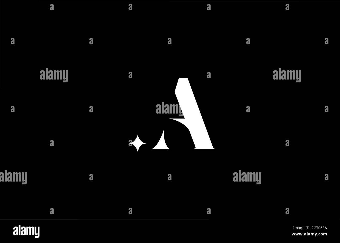 Ein Alphabet Buchstaben Logo für Unternehmen und Unternehmen. Kreativer Schriftzug in schwarz-weiß. Corporate Identity Branding Design-Symbol Stock Vektor